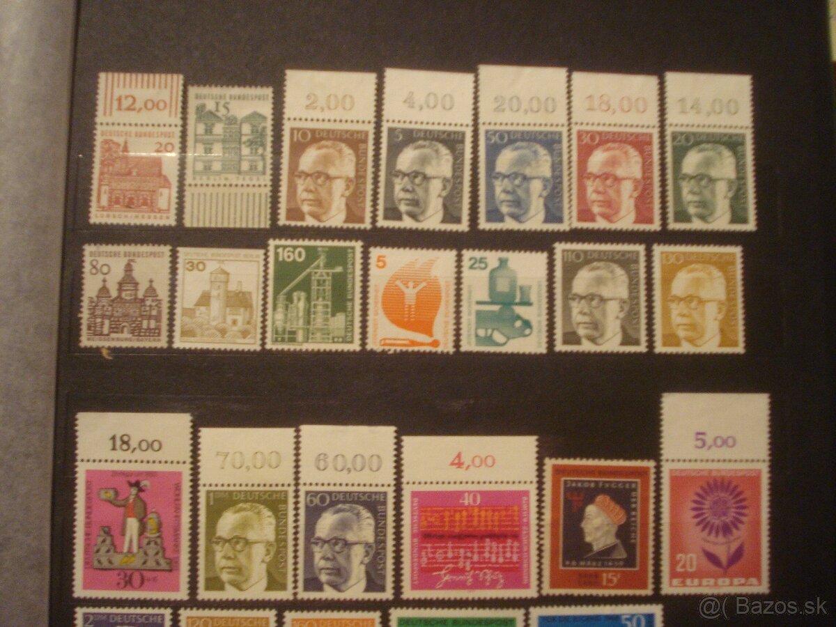 267 rôznych známok NSR, z toho 183 čistých