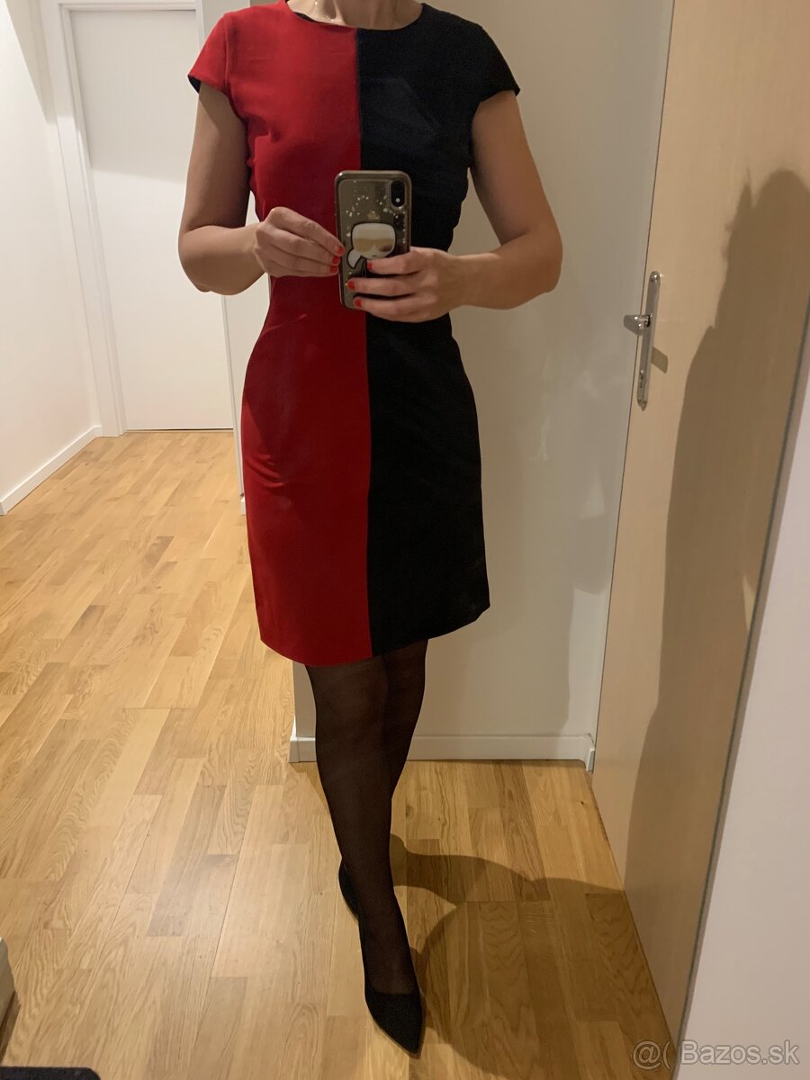 Červeno-čierne šaty