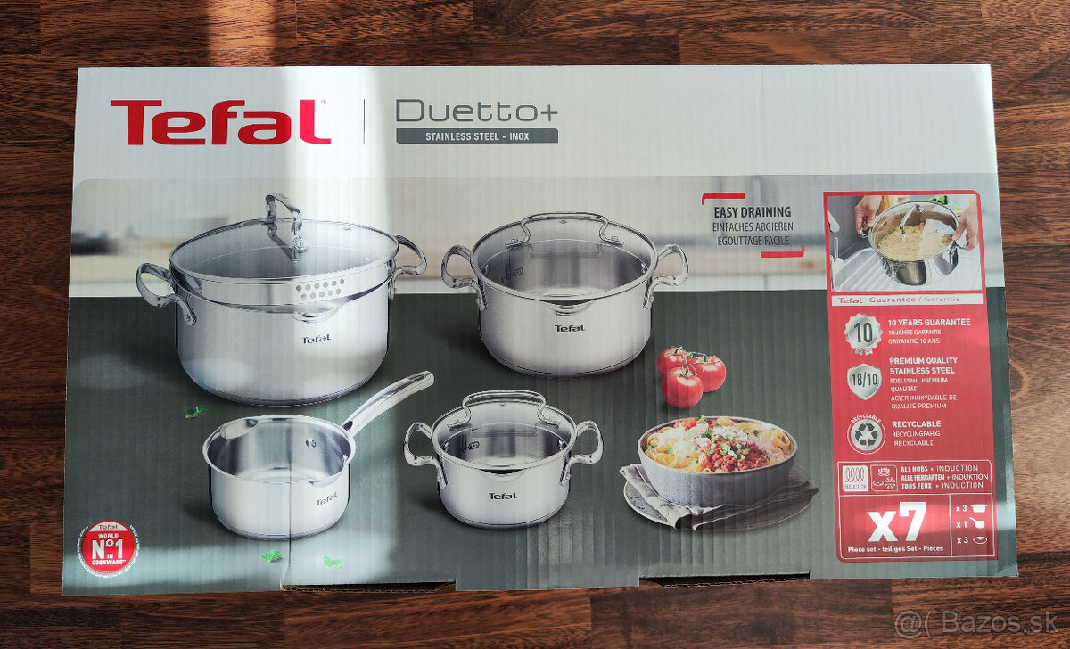 Nová súprava riadu / hrncov Tefal Duetto+ G719S734 7 ks