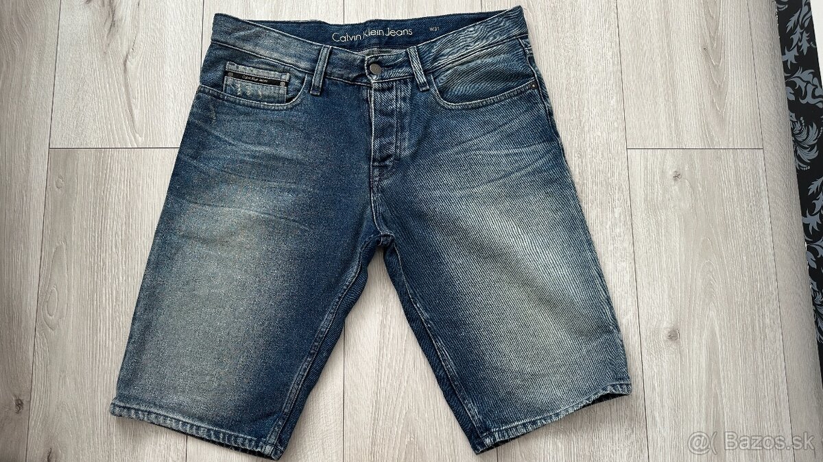Pánske,kvalitné riflové šortky Calvin KLEIN - veľkosť 32