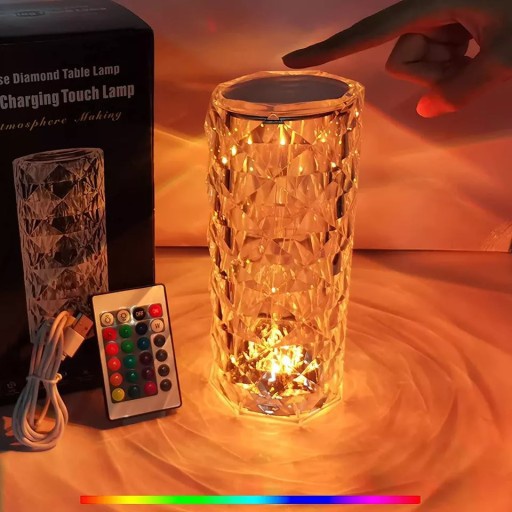 Luxusná Kryštálová Rose Diamond Lampa ✨
