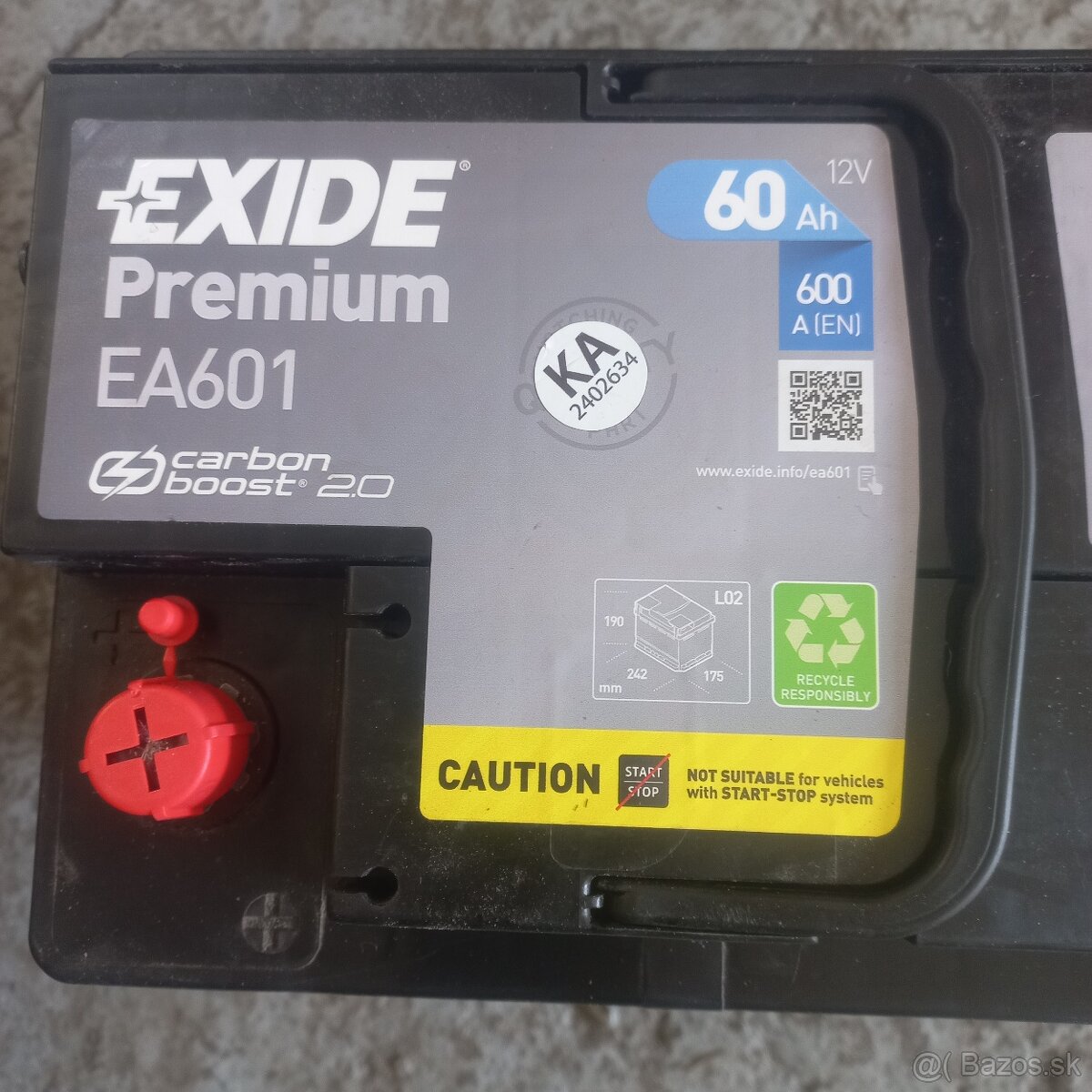 Akumulator 12V EXIDE premium EA 601, 60AH 600A(EN)