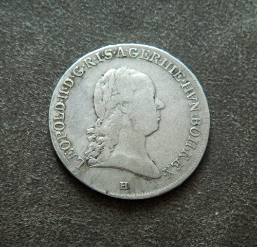 Predám 1/2 toliar 1791 H Leopold II.