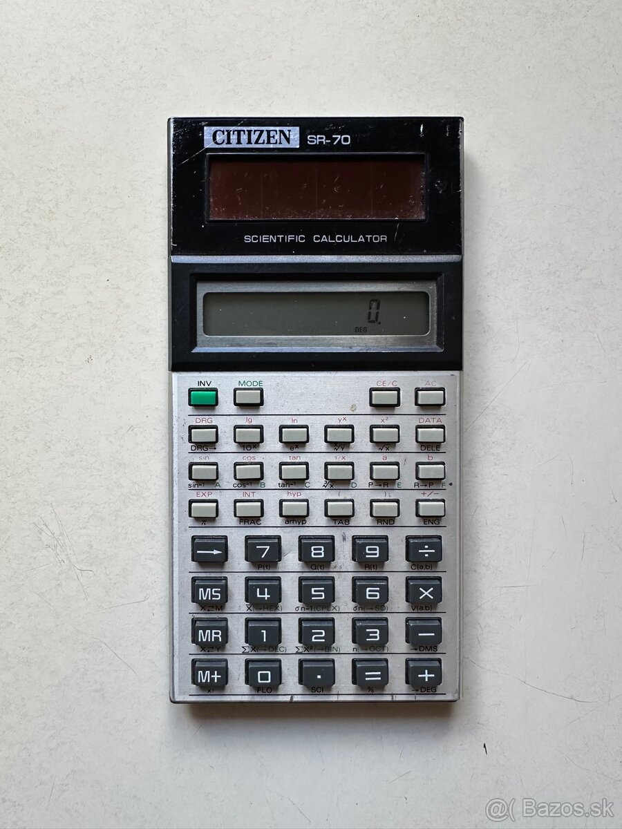 Vintage kalkulačka Citizen SR-70