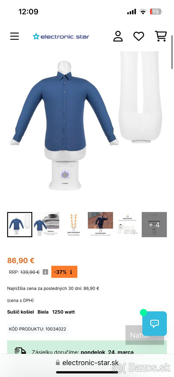 ShirtButler Deluxe zariadenie na automatické sušenie a žehle