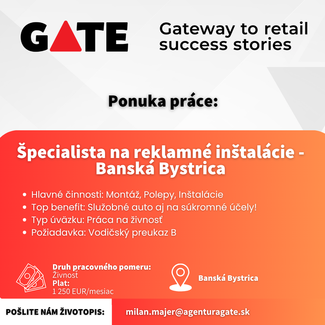 Špecialista na reklamné inštalácie - Banská Bystrica