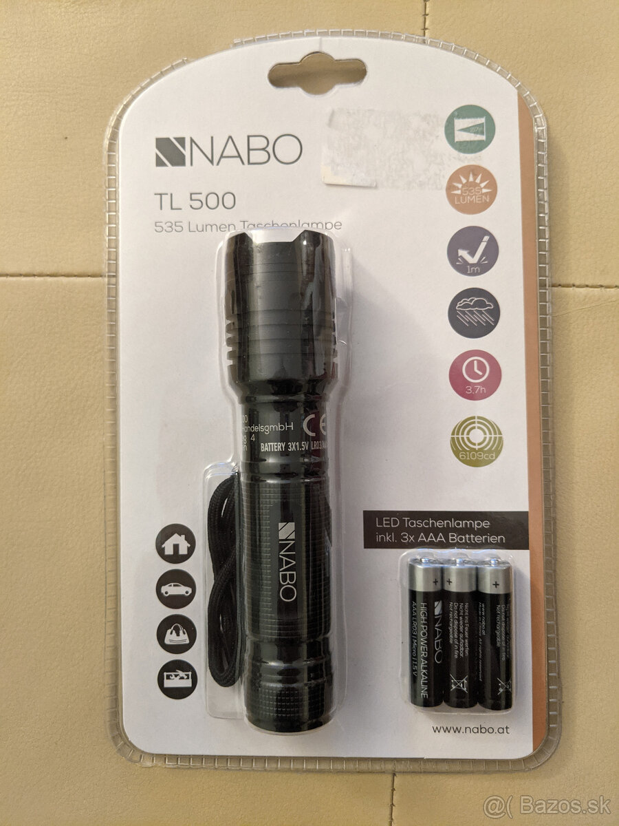 Nové rozne LED baterky, 4 ks.