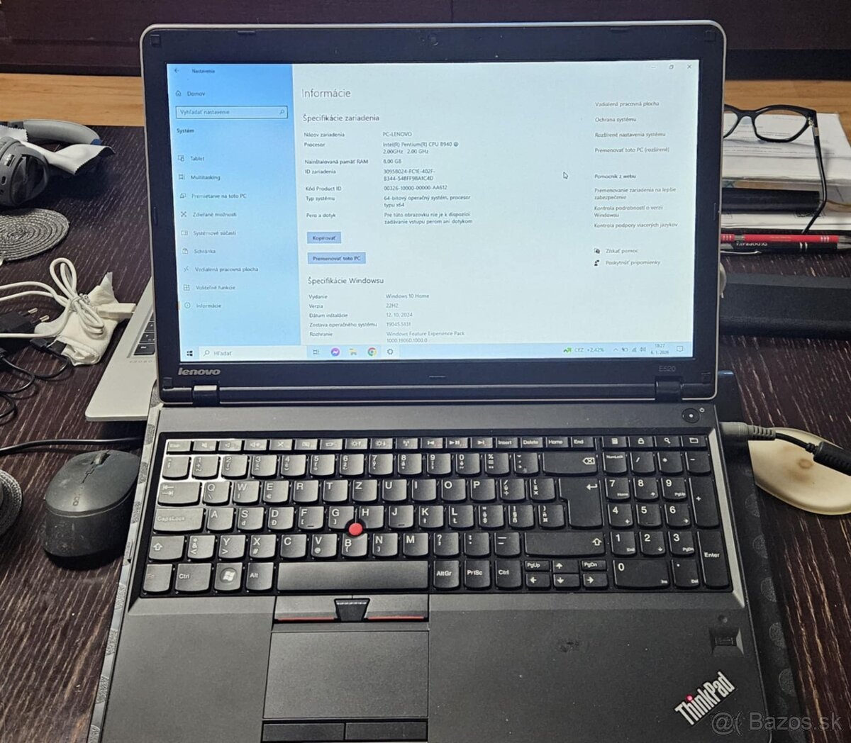 Notebook Lenovo 1143-78G, 15,6 palca