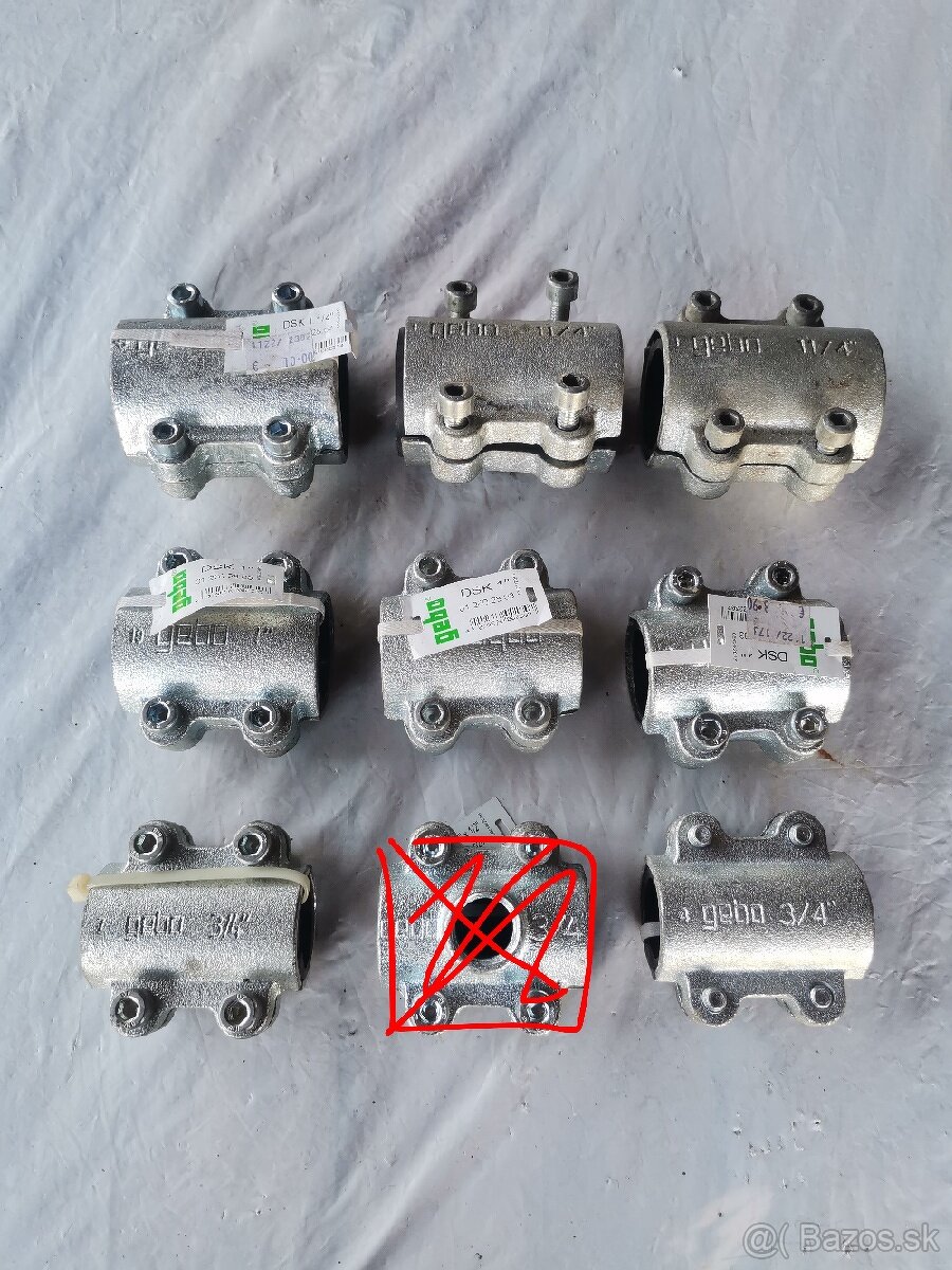 Ventily, gebo spojky