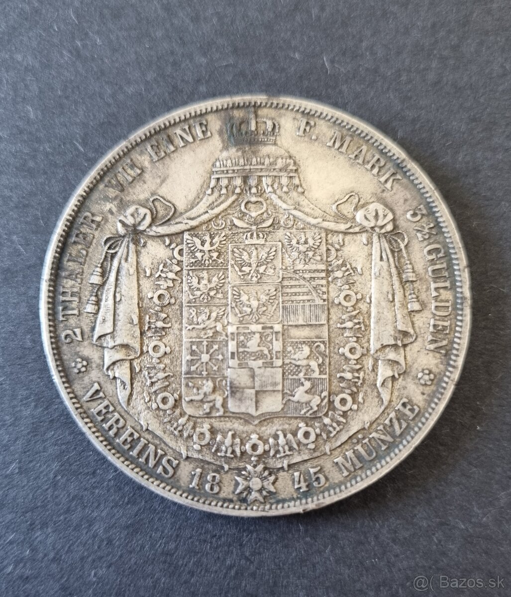 Ponukam 2 toliar Prusko 1845