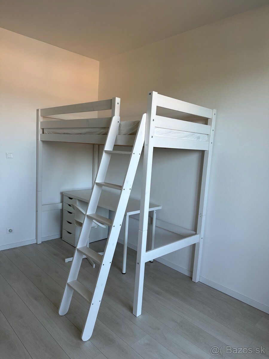 Vyvýšená posteľ 90cm x200cm s penovým matracom