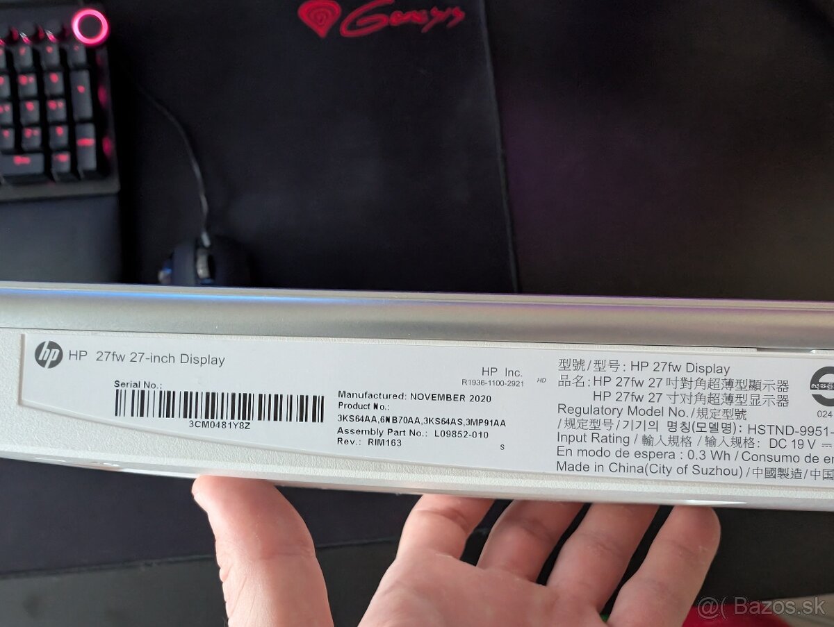 Monitor 27" HP - 27fw (75hz)