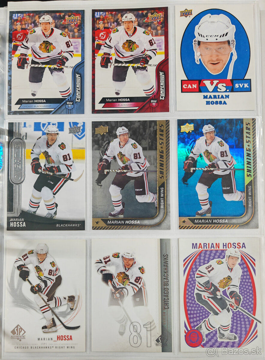 Predám hokejové kartičky Marián Hossa