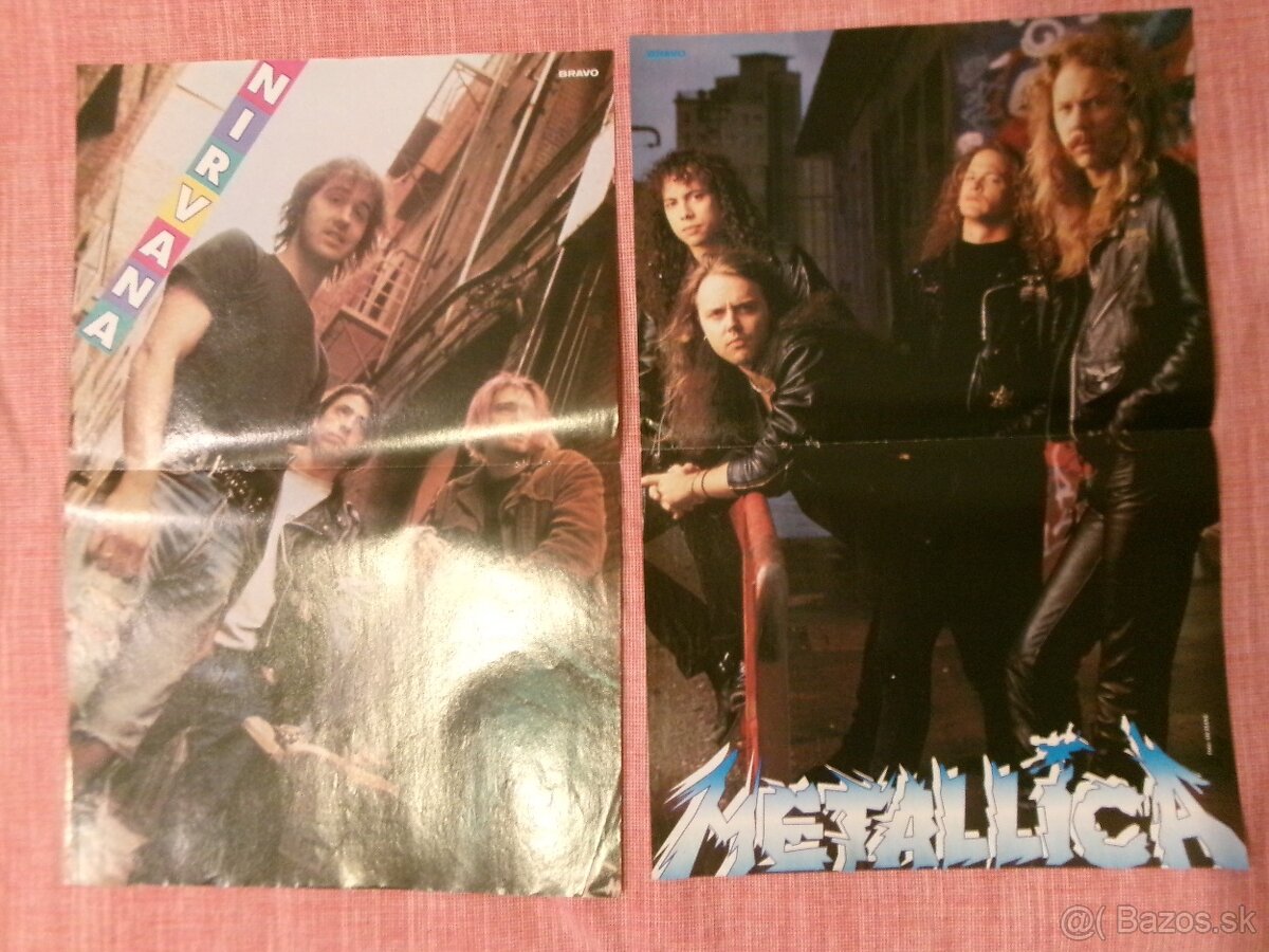 Plagáty Nirvana, Metallica, Sandra, Bryan Adams,,,