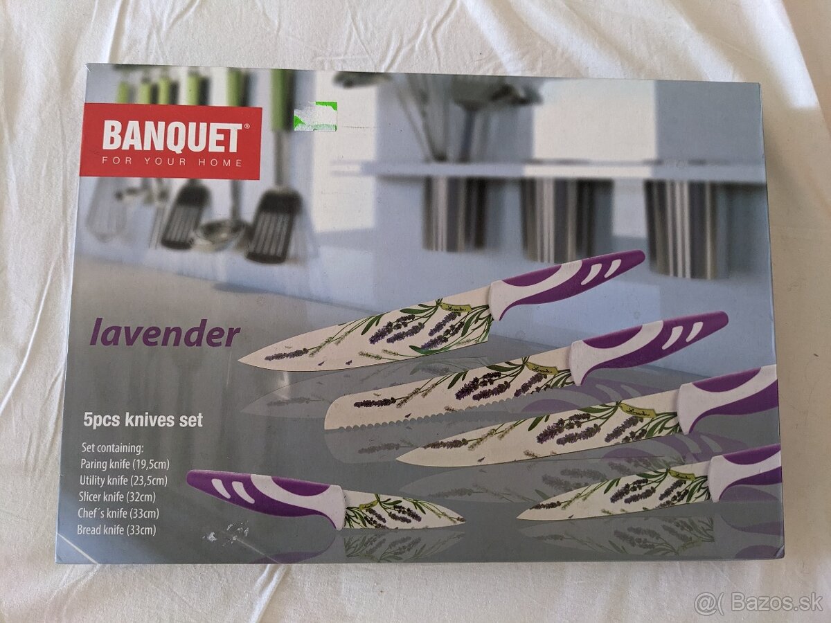 Banquet Sada nožov s nepriľnavým povrchom LAVENDER Violet, 5