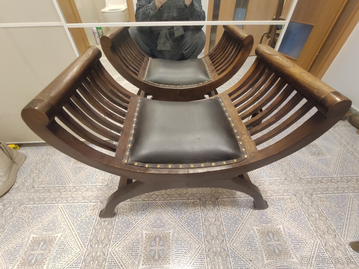 Kartini -teak drevo lavička stolička