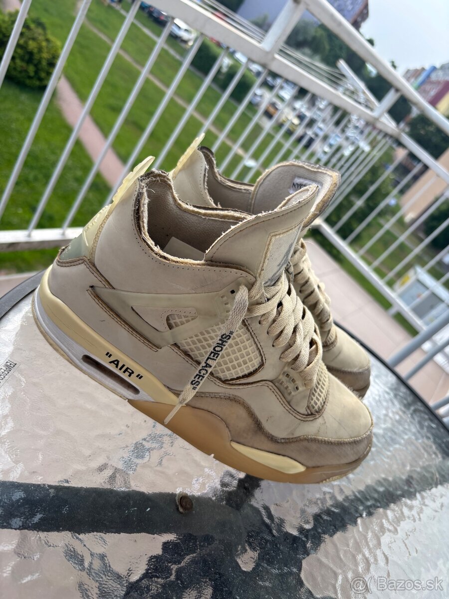 Air Jordan 4 Off-White – 1:1 replika, nosené