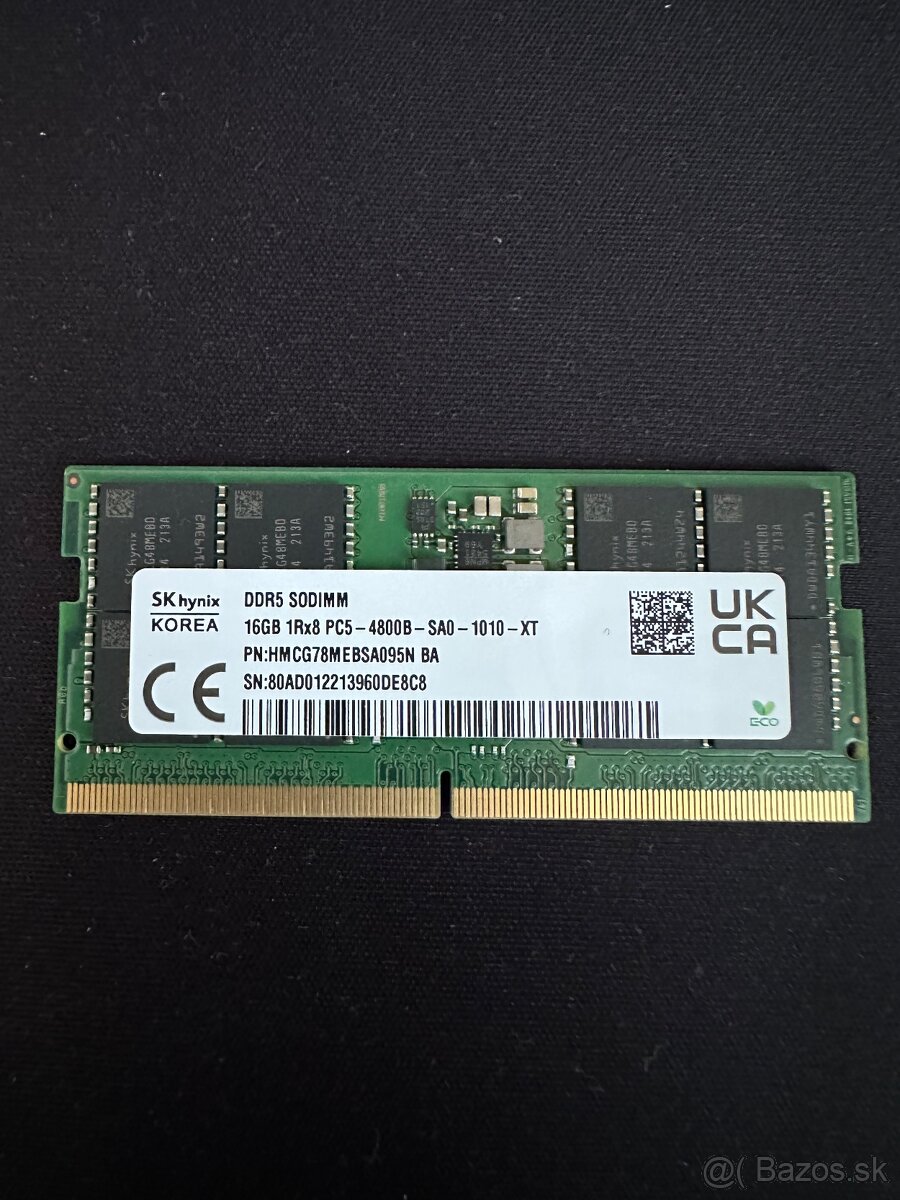 DDR5 SODIMM 1x16GB 4800
