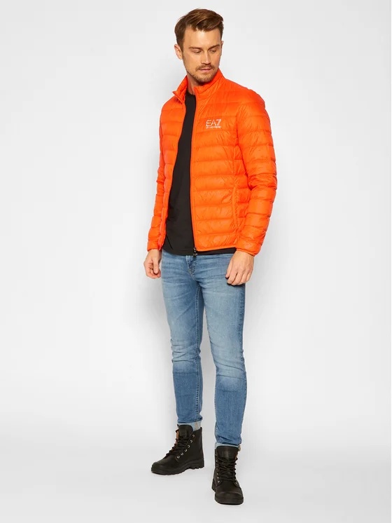 EA7 Emporio Armani páperová bunda /Oranžová. Veľkosť:L-XL.