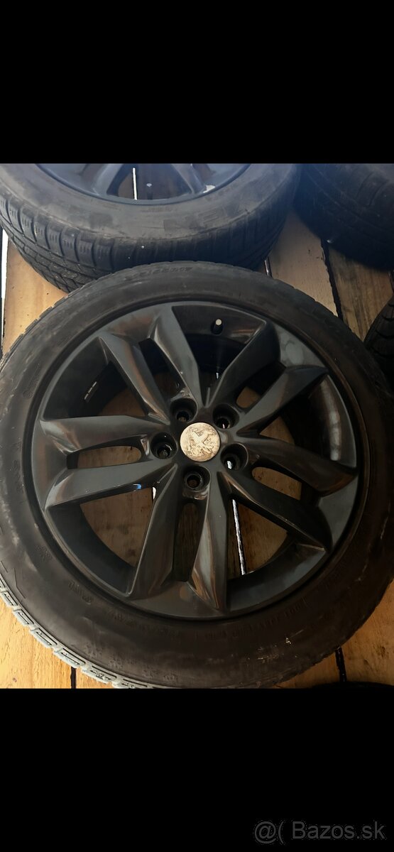 5x108 Peugeot r17 original disky, zimne gumy 215/55/r17