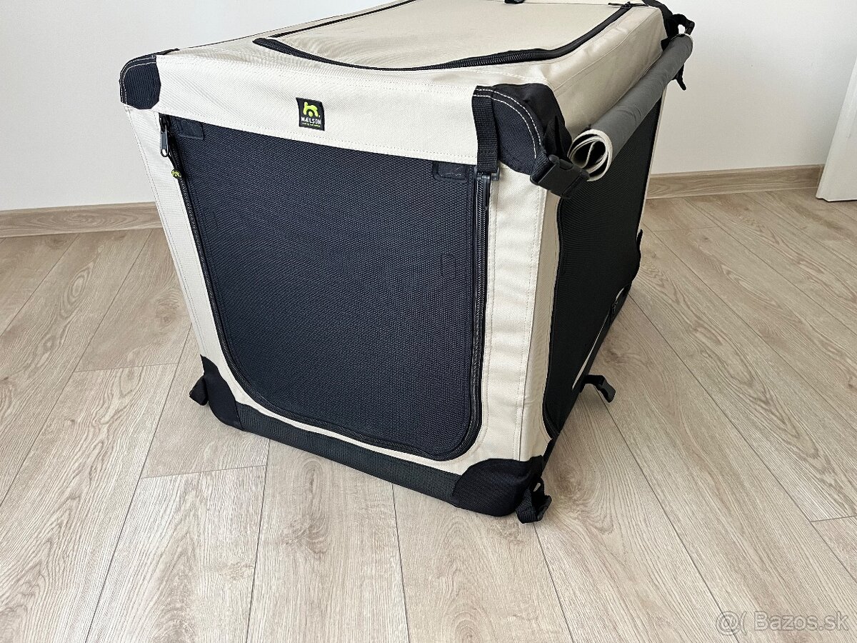 Maelson skladacia prepravka čierno/béžová 82 cm