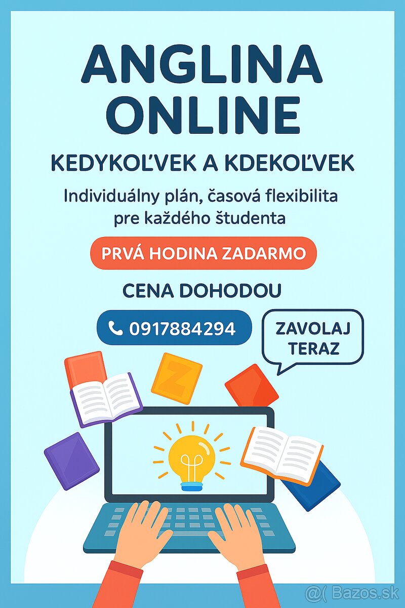 Individuálne lekcie angličtiny - ONLINE