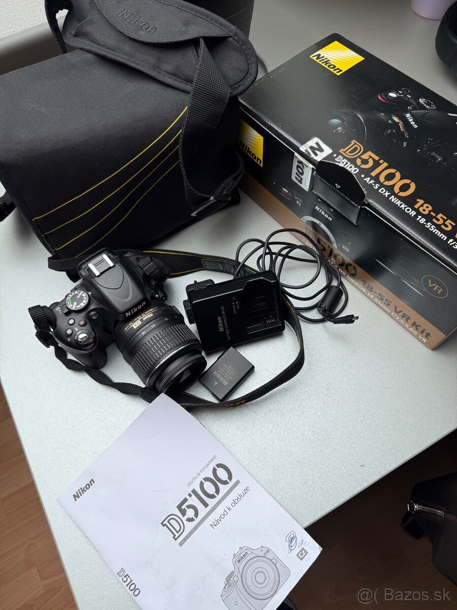 Predám Nikon D5100 + AF-S DX Nikkor 18-55mm f/3.5-5.6G VR