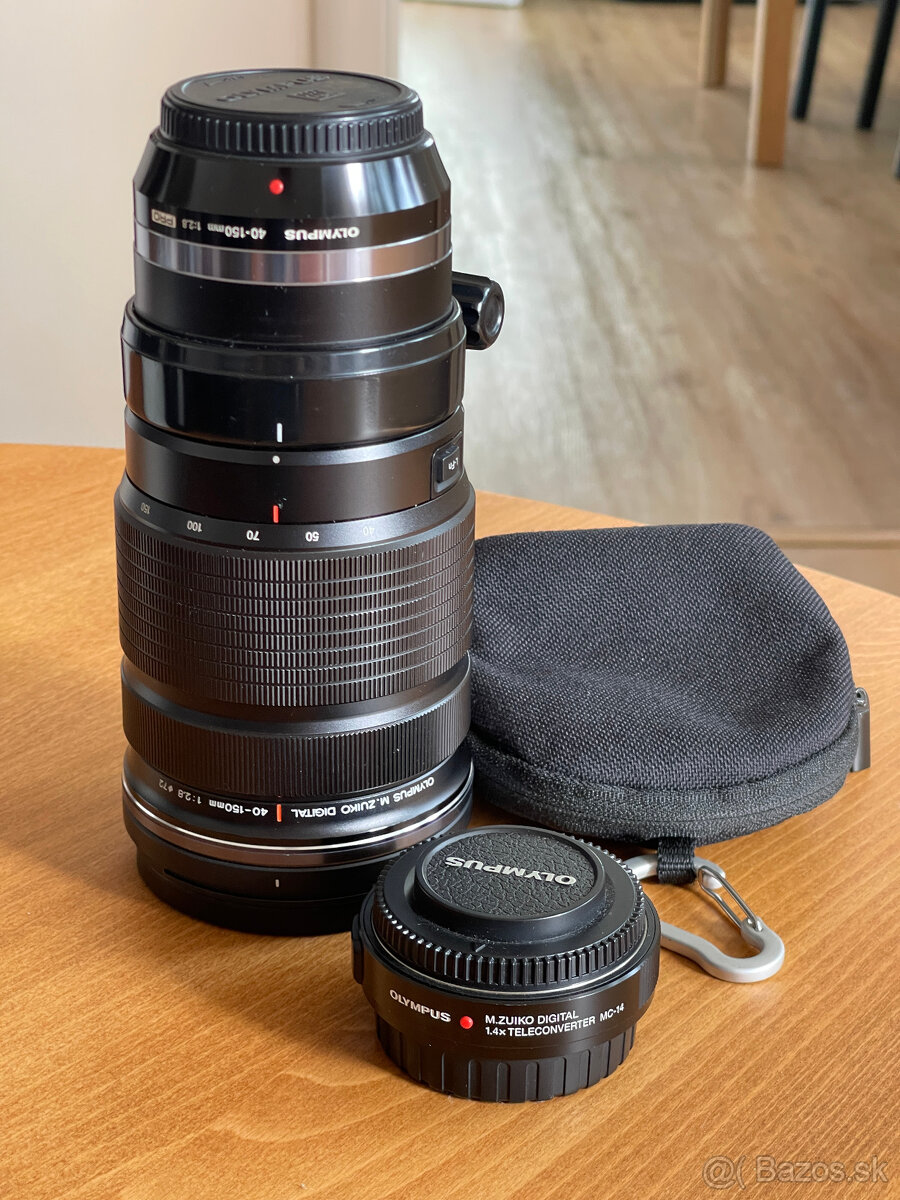Olympus 40-150 mm s telekonvertorom