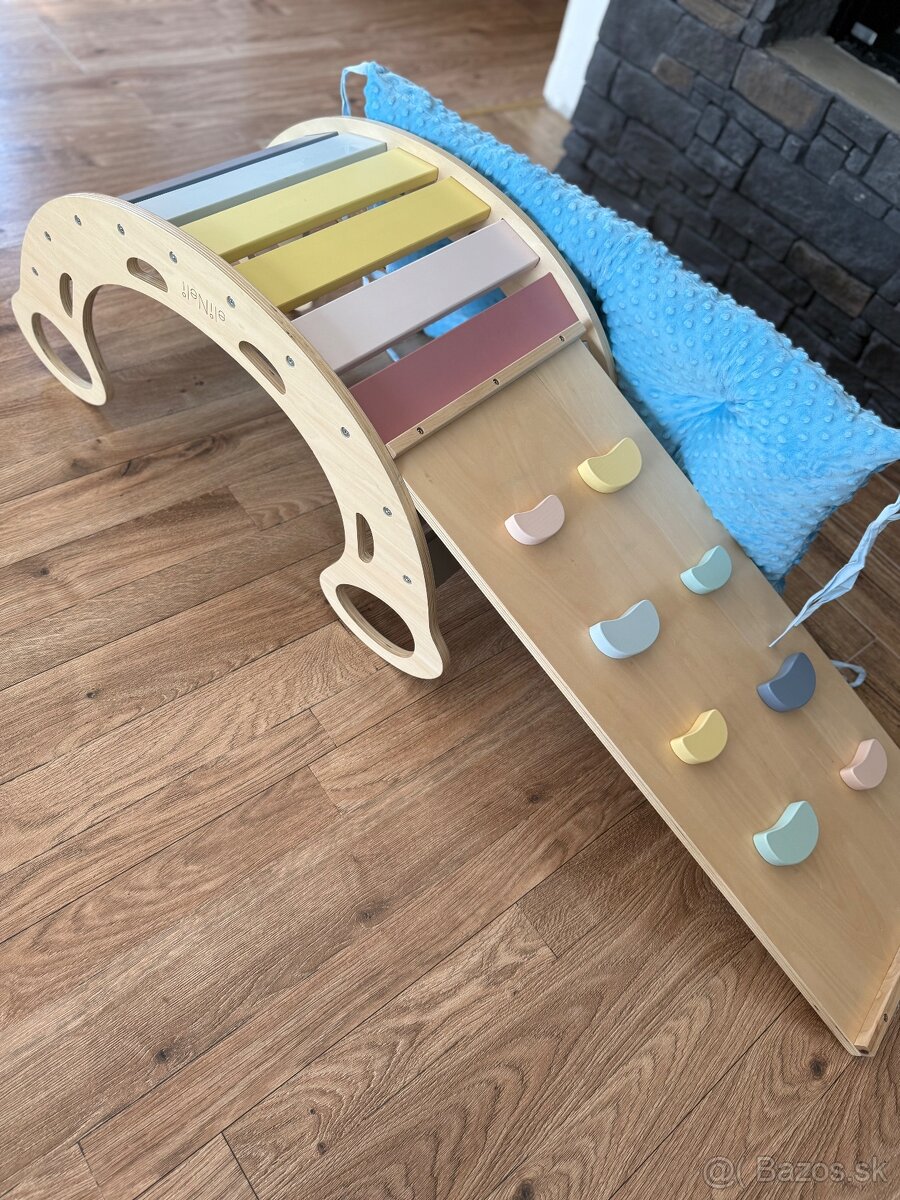 Elis design montessori hojdačka 5v1, doska2v1 - set pastel +