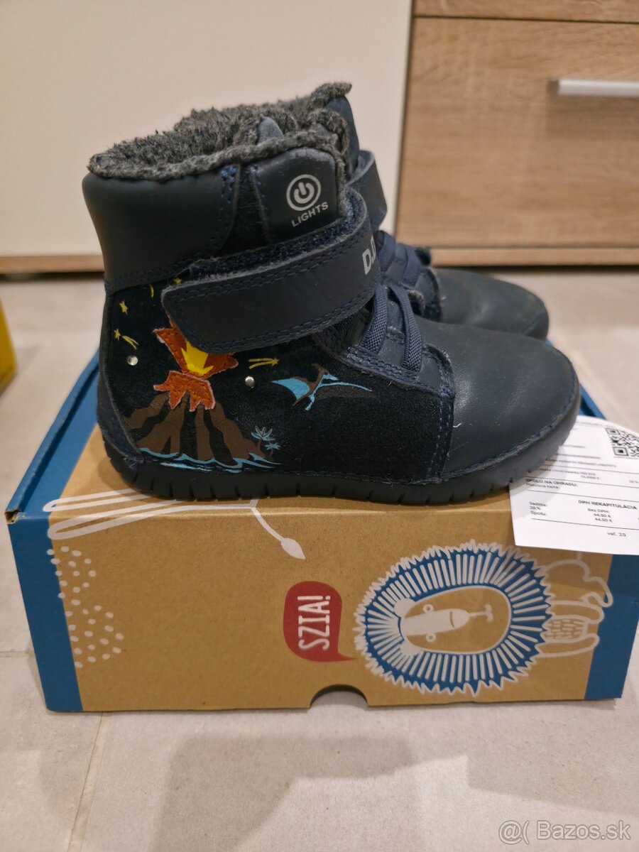 Detske zimne blikajúce topánky D.D.step 25
