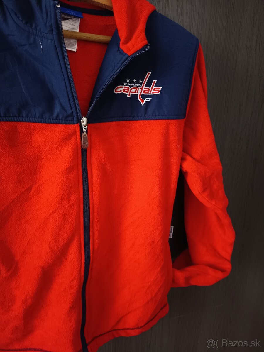 Washington Capitals Reebok Red Full Zip Microfleece Jacket