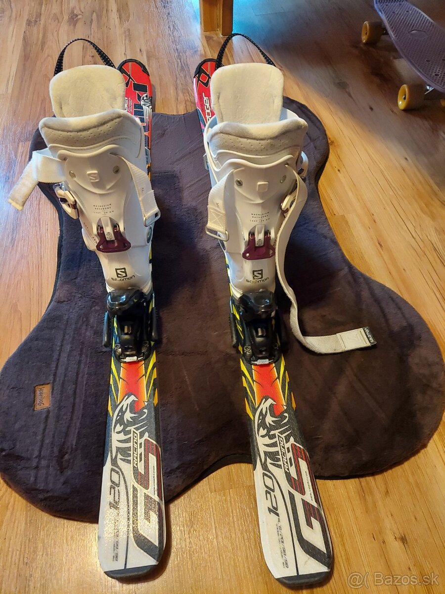 Lyže 120 a lyžiarky 22 -23.5 cm