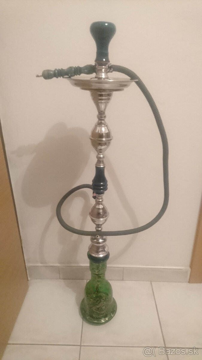 Vodná fajka - Luxusná zelená, 88 cm vysoká