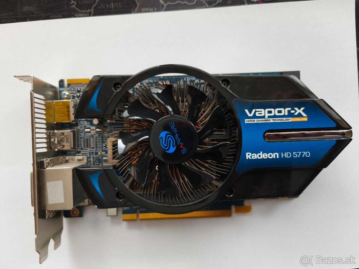 Sapphire Radeon HD 5770 Vapor-X OC Version s 1 GB pamäte GDD