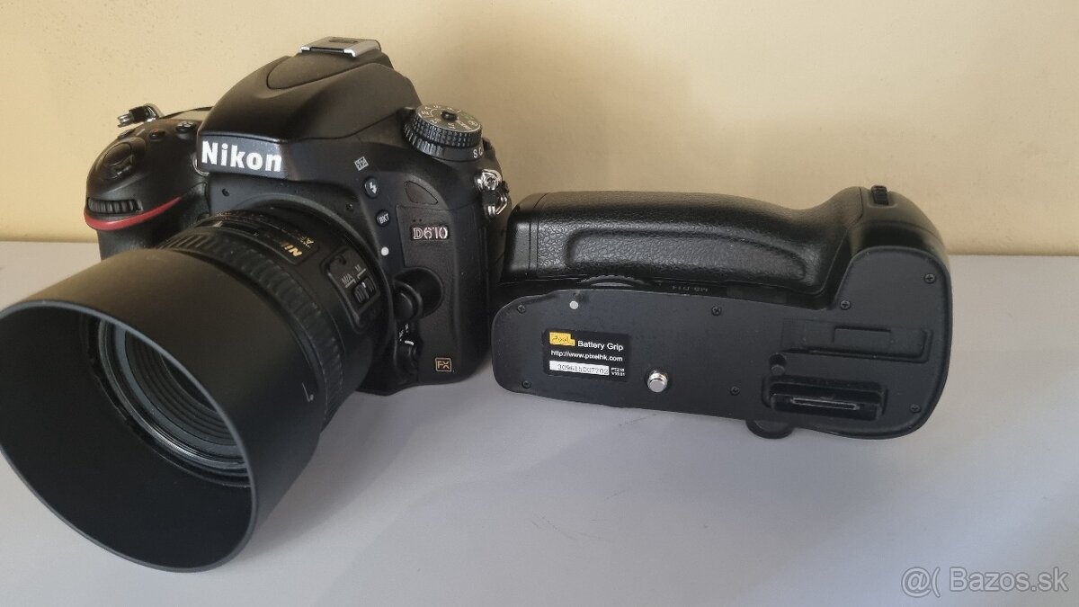 Nikon D610 +baterry grip + Nikkor 50mm f1.4 (nová uzávierka)