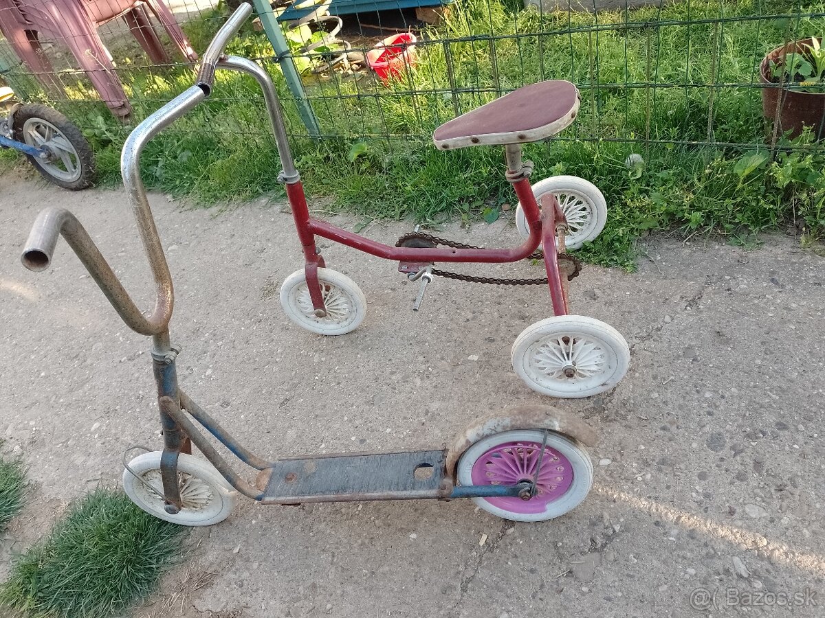 Retro kolobezka,trojkolka