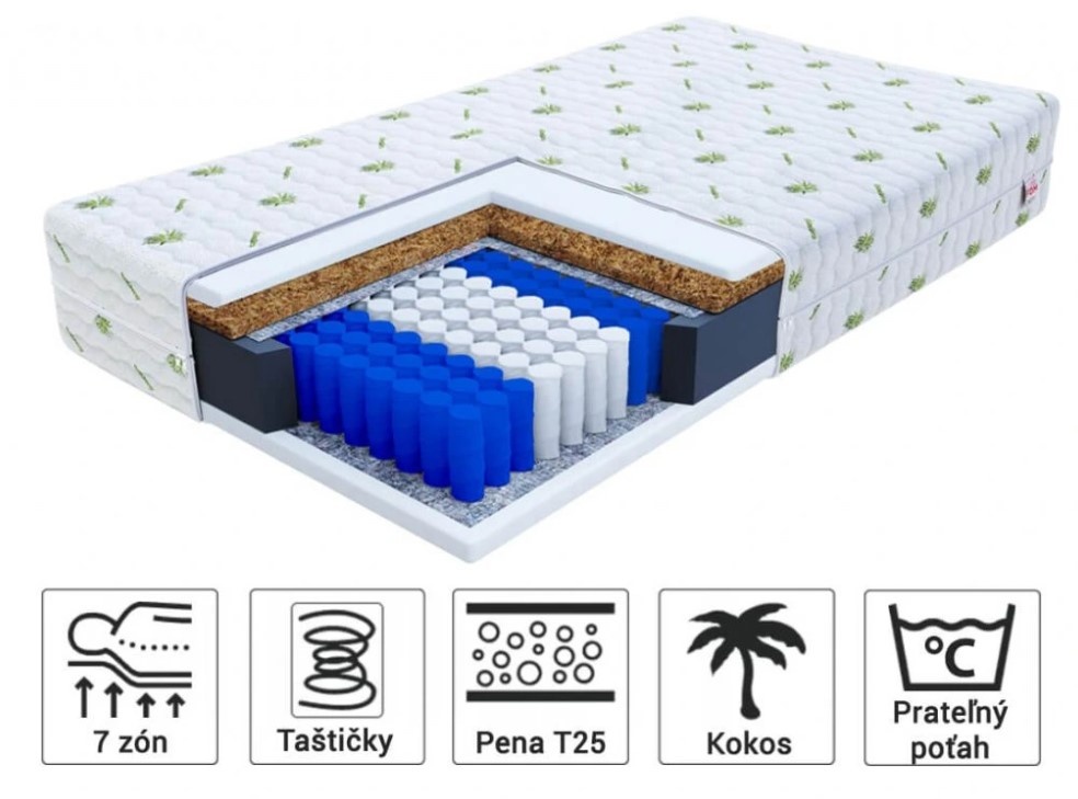 🛏️ Predám taštičkový matrac 180x200 s kokosovou vrstvou