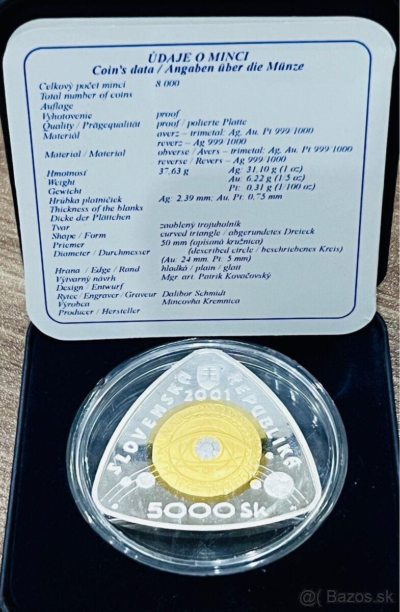 5000 SK - Slovensko 2001 - 3 tisicrocie -