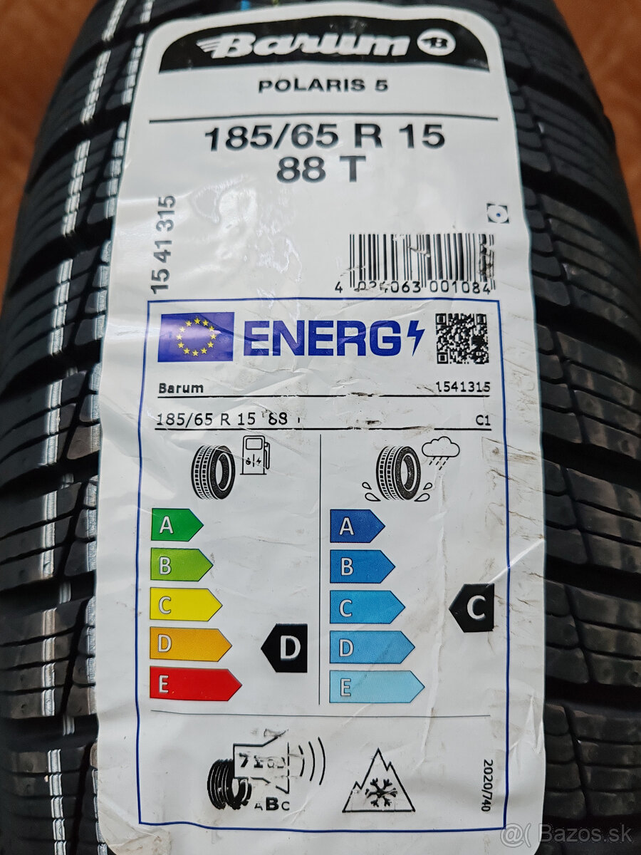 Predám zimné pneumatiky Barum Polaris 5 185/65 R15 88T