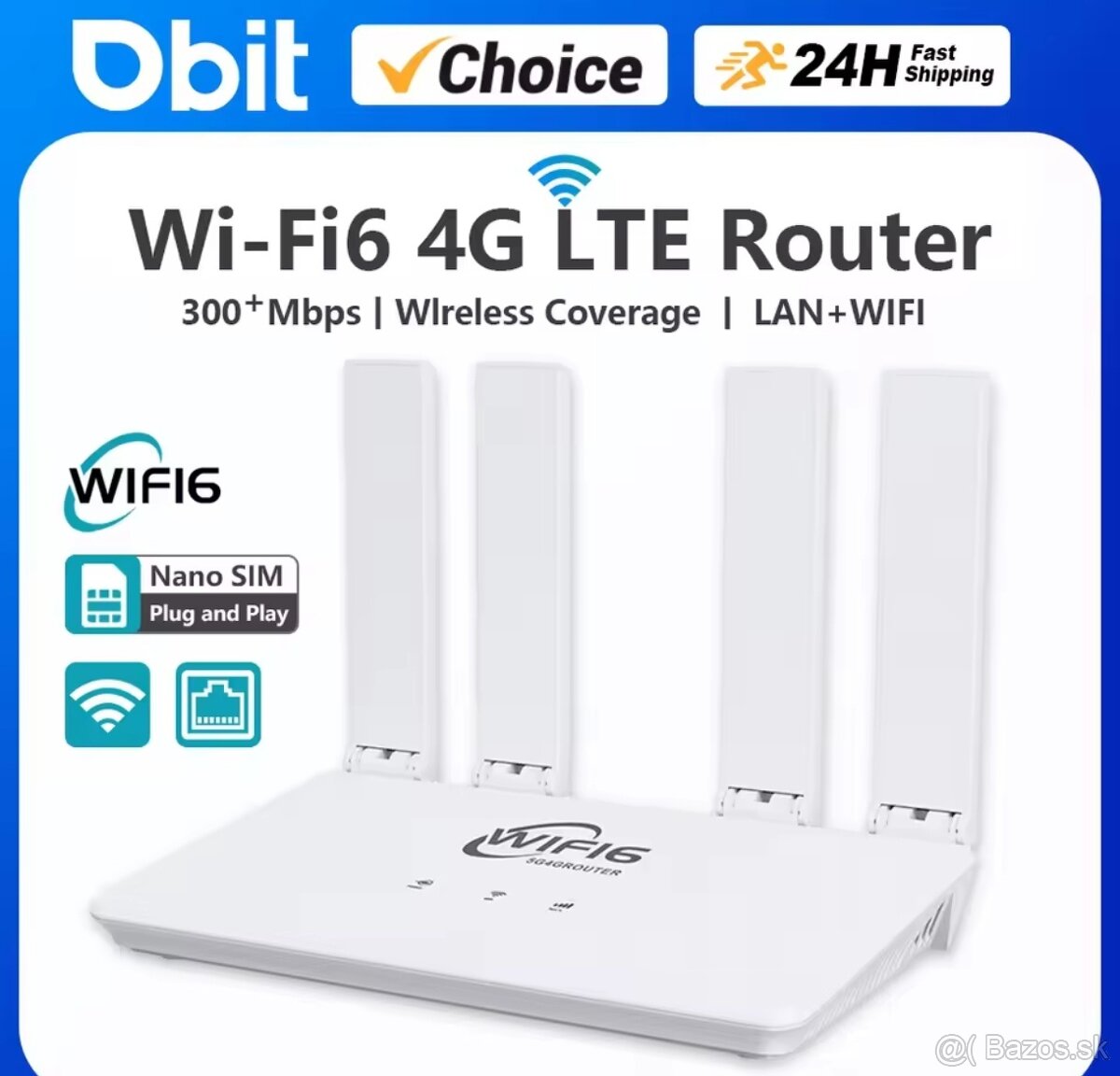 4G wifi router - nano sim card + wifi reprater grátis