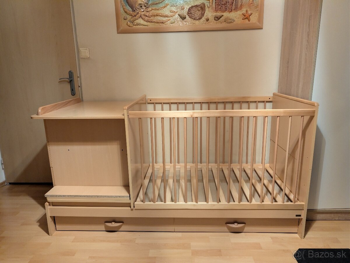 Detská rastúca postieľka 3 v 1