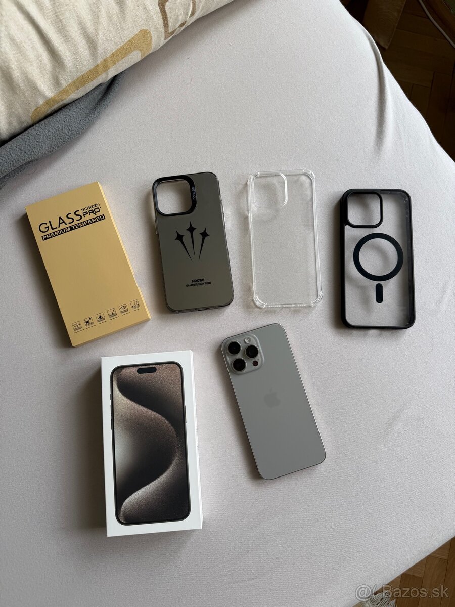 iPhone 15 pro max 256gb natural titanium