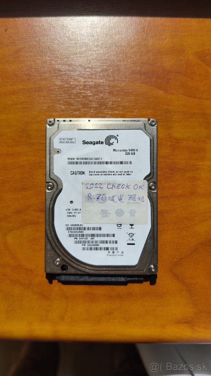 320gb sata HDD 2,5" Seagate Momentus 5400.6