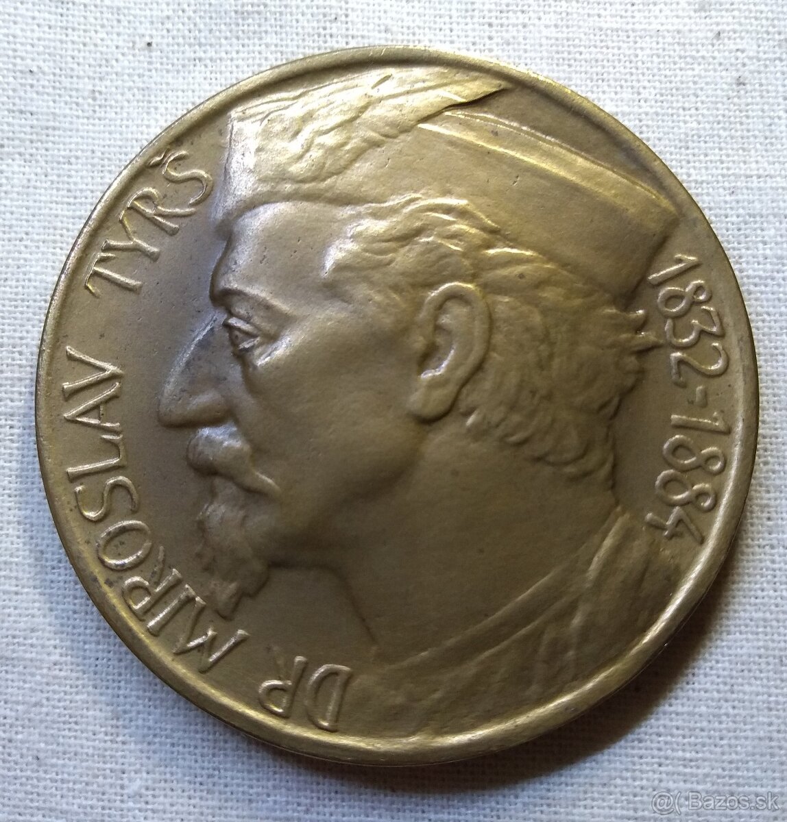 3 Medaile Dr. Miroslav Tyrš 1932 - Bronz 50, 42mm a Ag 42mm