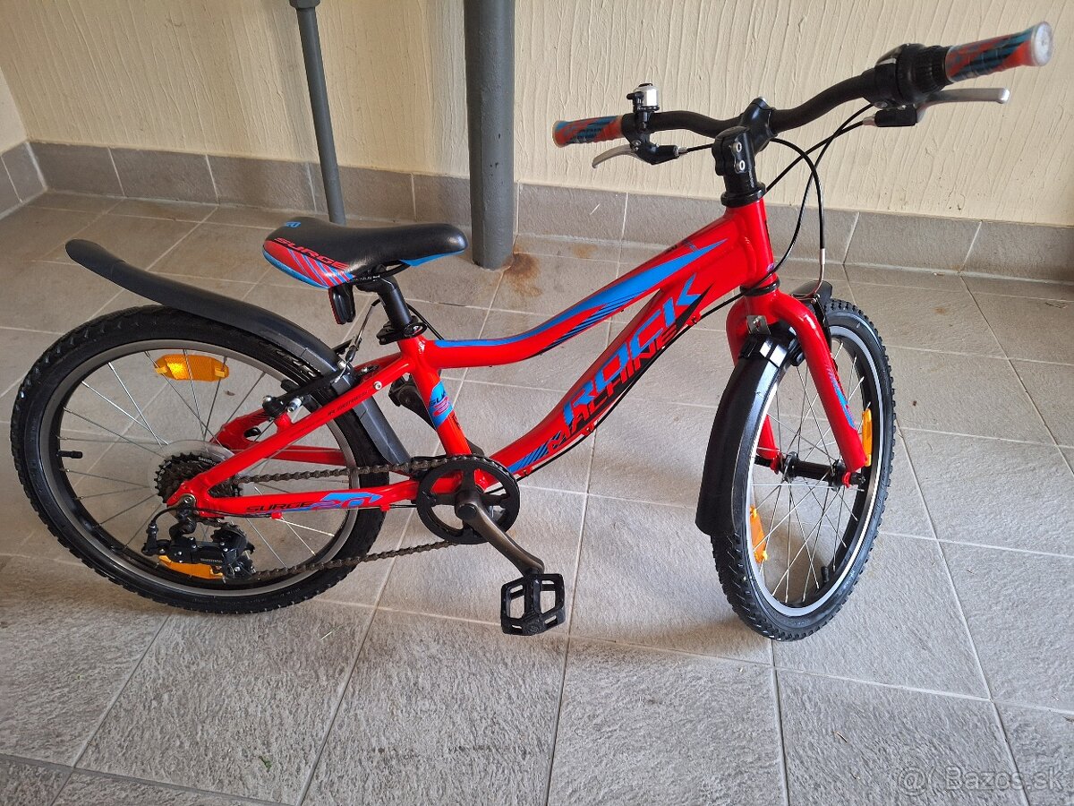 Predám detský bicykel 20kola Rock Machine cerveny