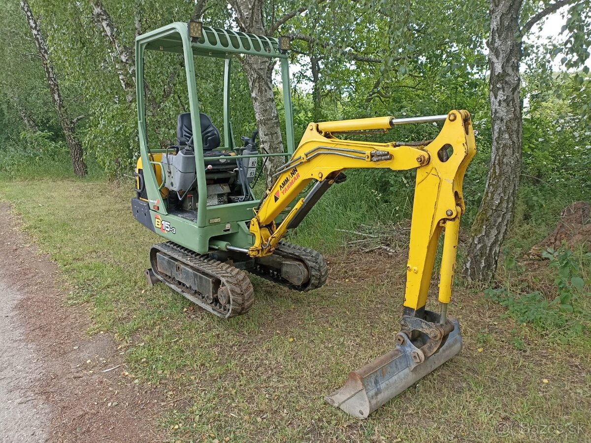 Yanmar B 15-3 minibager vaha 1500kg,