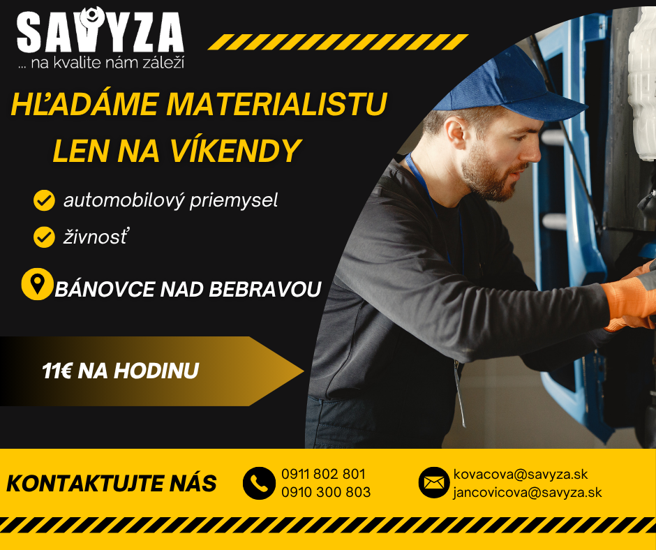 Materialista na VíKENDY 11€ na hodinu