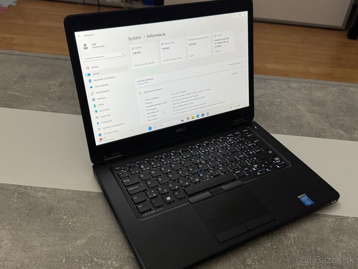 Dell Latitude E5450 i5, 8GB, SSD, FHD, LTE, Win11 Pro