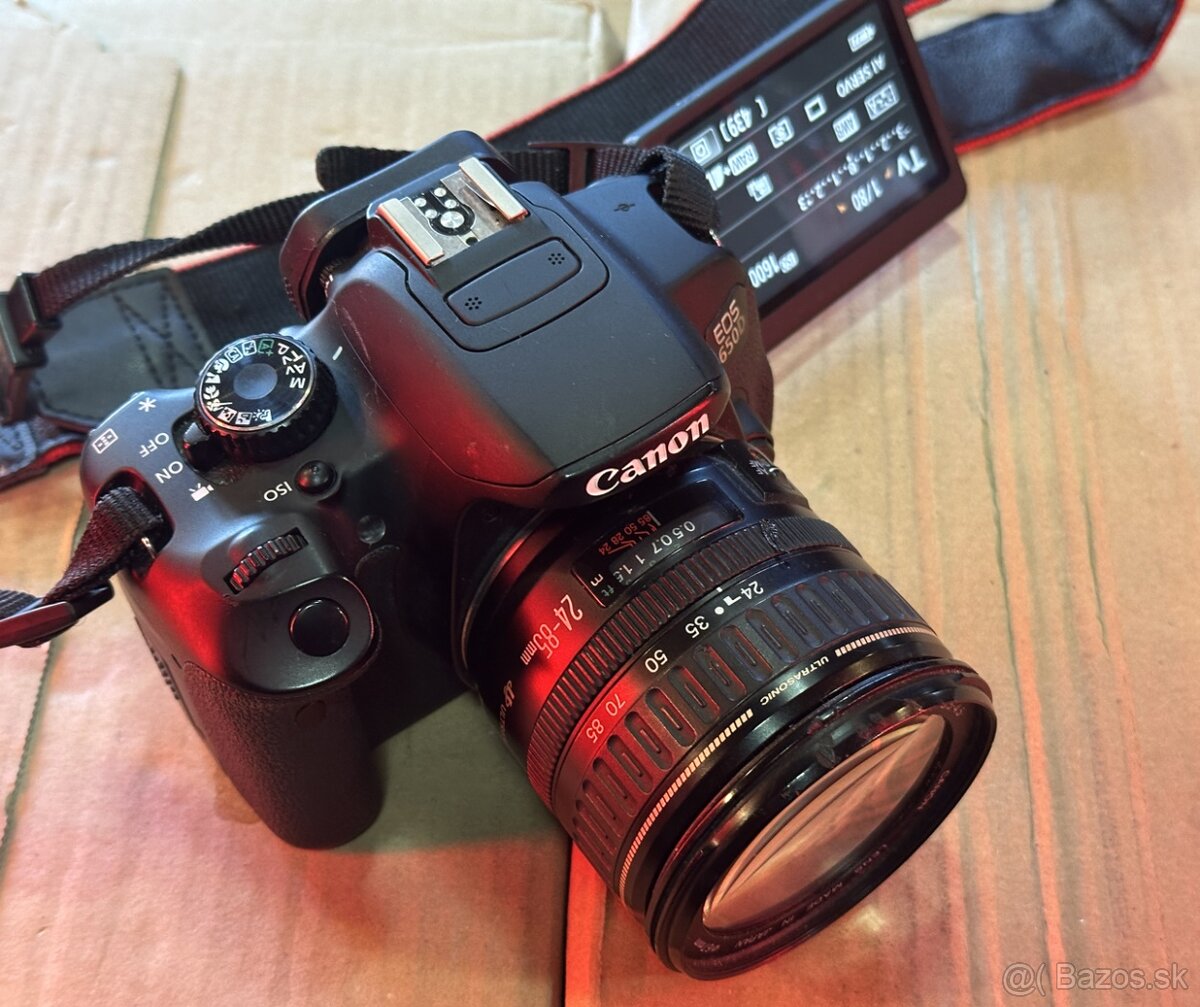 Digitálna zrkadlovka Canon 650D + objektív 24-85 + príslušen