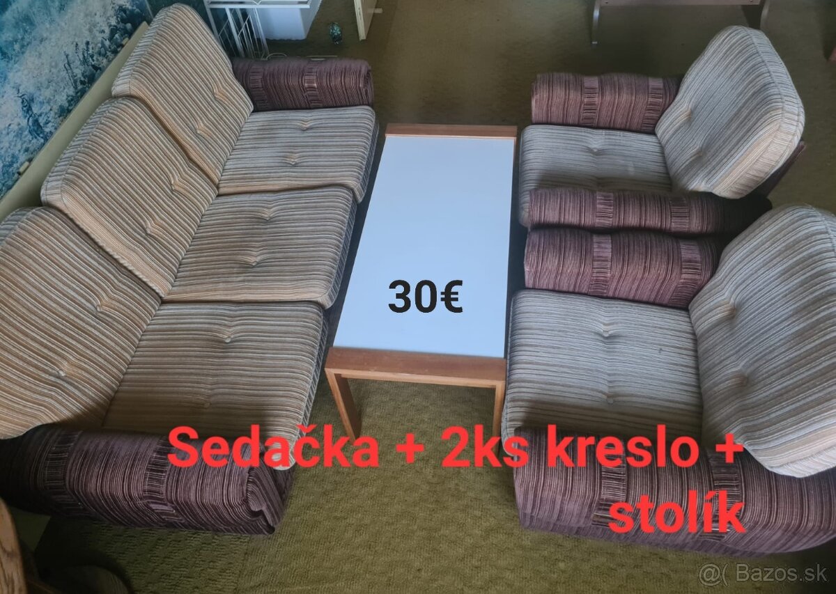sedačka, kreslá